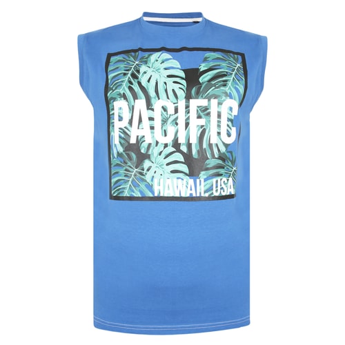 KAM Hawaii, USA Weste mit Aufdruck Blau